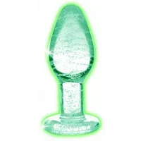 Glow-In-The-Dark Glas-Analplug - Klein Glow-In-The-Dark Glas-Analplug - Klein