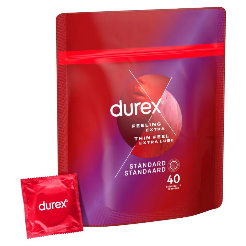 Durex - Kondome Thin Feel Extra Lube - 40 Stück Durex - Kondome Thin Feel Extra Lube - 40 Stück