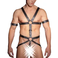 Leder-Jock-Riemenbody, schwarz (L/XL) Leder-Jock-Riemenbody, schwarz (L/XL)