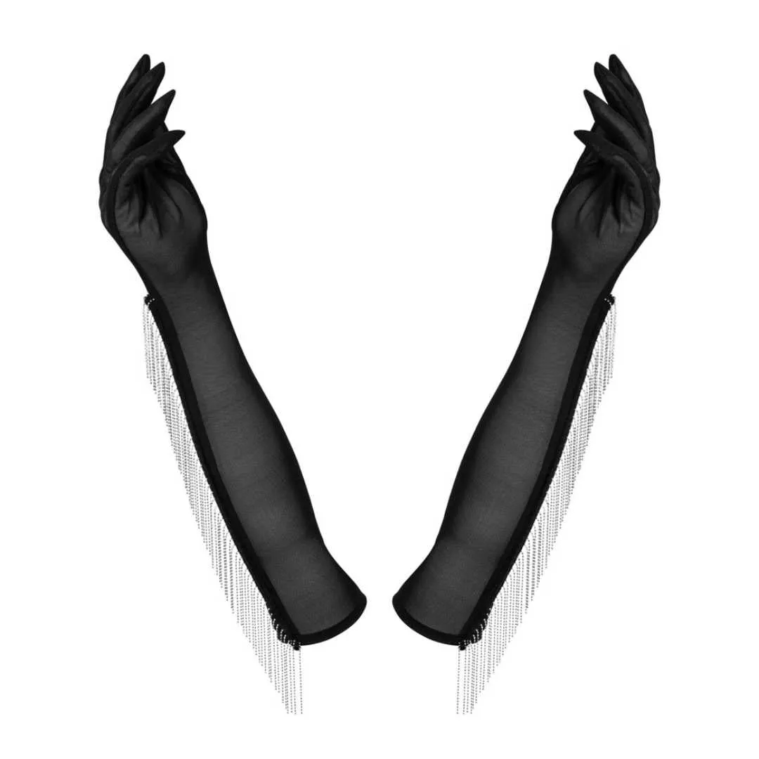 Handschuhe „Milladis“ mit Kettchen-Fransen – Bild 3