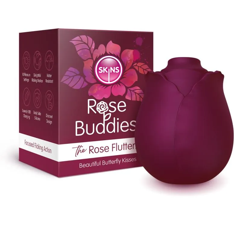 Skins Rose Buddies - Der Rose Flutterz Vibrator - Bordeaux – Bild 3