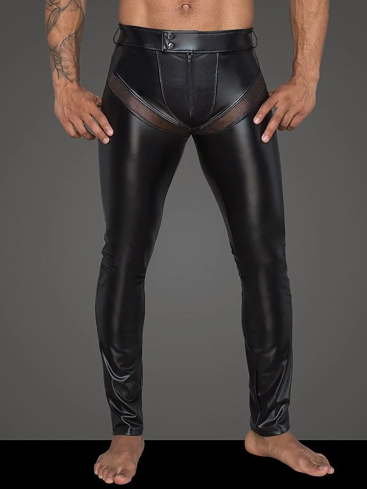 Noir Handmade: Wetlook-Netz-Hose H059, schwarz (XL) Noir Handmade: Wetlook-Netz-Hose H059, schwarz (XL)