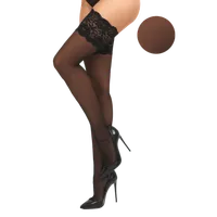 schwarze Strümpfe mit breitem Spitzenbund schwarze Strümpfe mit breitem Spitzenbund