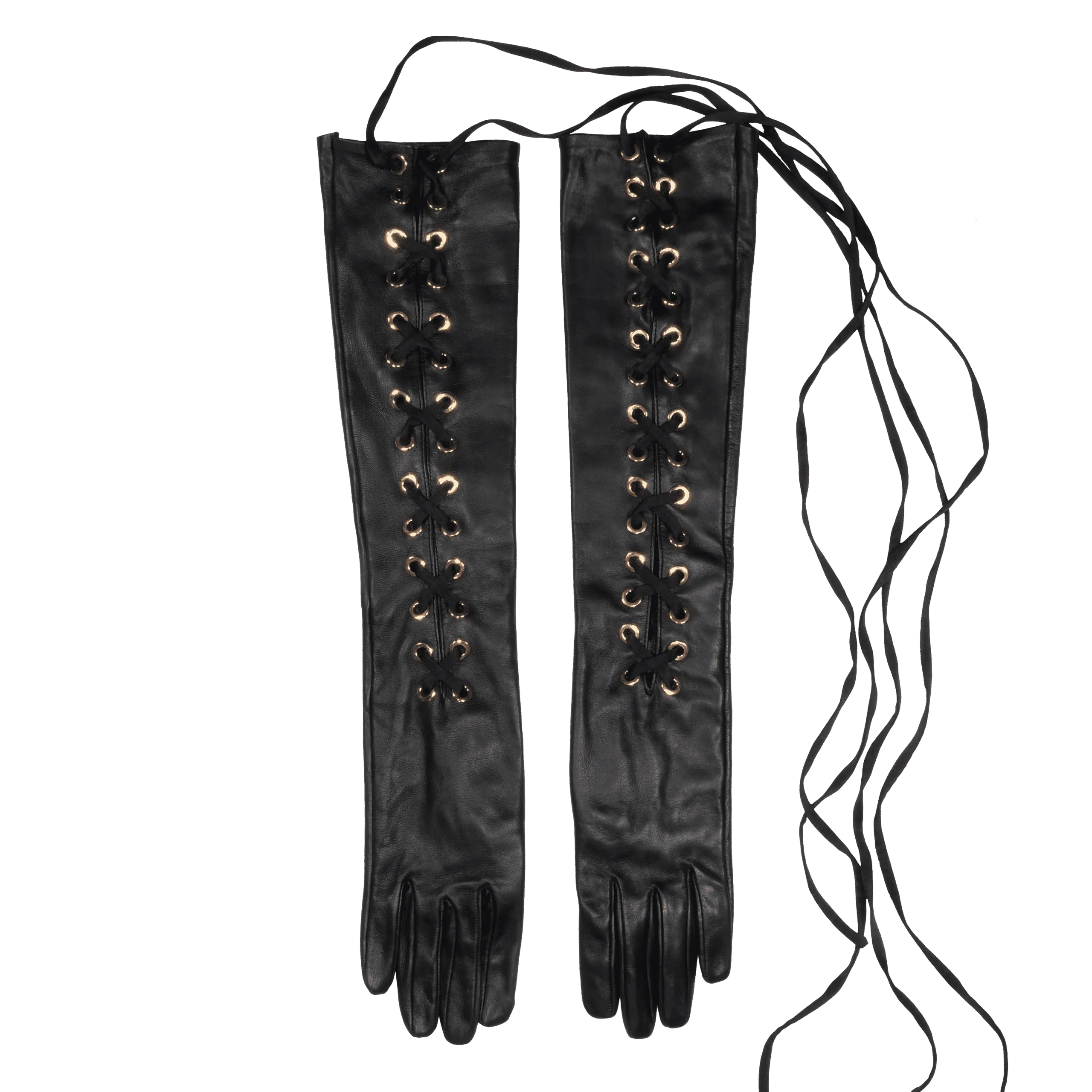 Elif Domanic - Lange Pouri Handschuhe Größe M – Bild 2