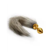 Ouch! Analplug mit Schweif, gold/braun Ouch! Analplug mit Schweif, gold/braun