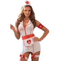4tlg. Krankenschwester Kostüm 4tlg. Krankenschwester Kostüm