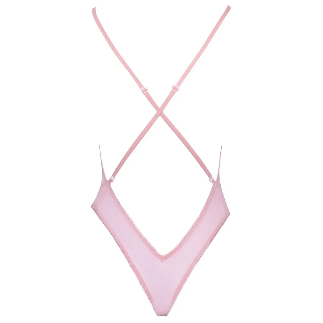 Stringbody mit V-Ausschnitt und floraler Stickerei – Bild 5