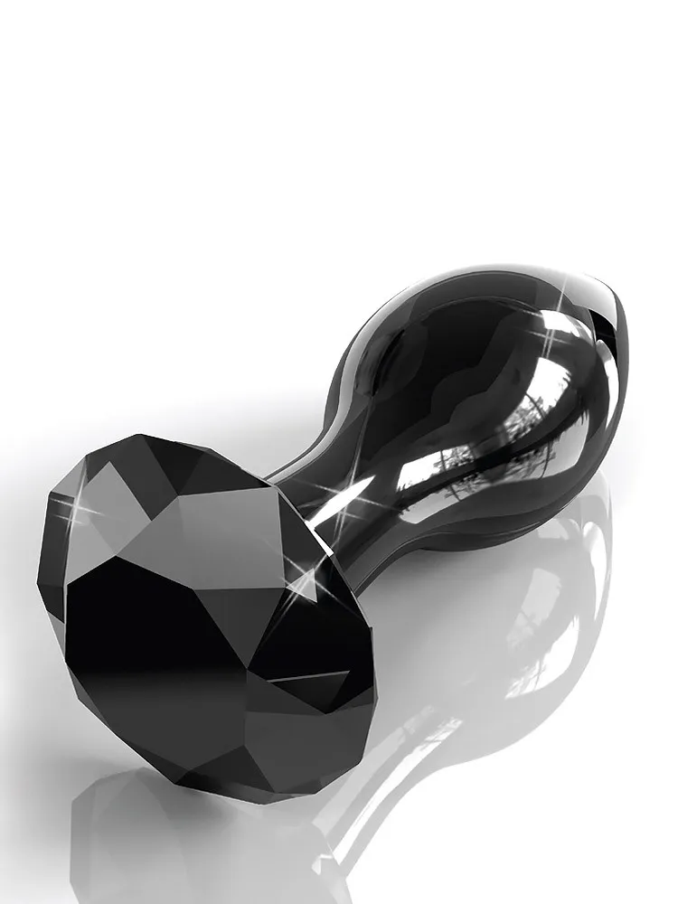 Icicles No 78: Glas-Analplug, schwarz Icicles No 78: Glas-Analplug, schwarz