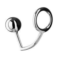 Metall-Penisring mit Analdildo, M, 4,5 cm Metall-Penisring mit Analdildo, M, 4,5 cm