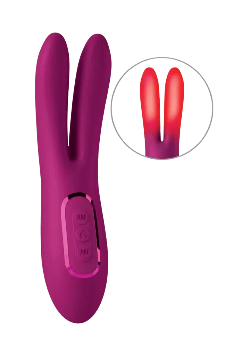Wärmender Vibrator mit Flexi-Ohren - Ø 3,6 cm Wärmender Vibrator mit Flexi-Ohren - Ø 3,6 cm