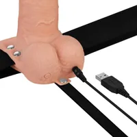 Hollow Strap-On With Balls Flesh, 20 cm Hollow Strap-On With Balls Flesh, 20 cm