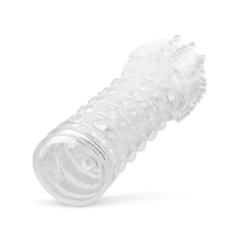 Gerippte Penis-Hülle - Transparent – Bild 5