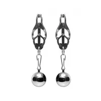 Master Series Deviant Monarch: Nippelklemmen mit Gewicht, silber Master Series Deviant Monarch: Nippelklemmen mit Gewicht, silber