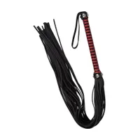 Lederpeitsche, schwarz/rot Lederpeitsche, schwarz/rot