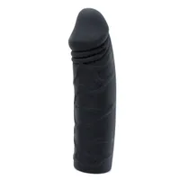 Silikon-Dildo für Strap-On (17cm), schwarz Silikon-Dildo für Strap-On (17cm), schwarz