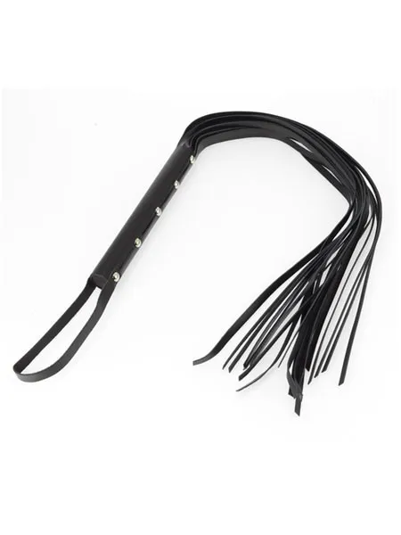 Lederpeitsche mit 15 Riemen, schwarz Lederpeitsche mit 15 Riemen, schwarz