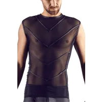 Netz-Shirt mit Wetlook-Details Netz-Shirt mit Wetlook-Details