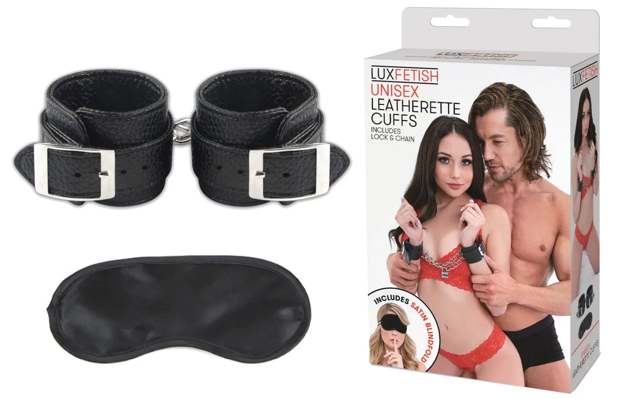 LUX FETISH Unisex Leatherette Cuffs - schwere Qualität LUX FETISH Unisex Leatherette Cuffs - schwere Qualität