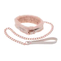 Sportsheets - S&M Peaches ?n CreaMe Fur Collar & Leash Cream Sportsheets - S&M Peaches ?n CreaMe Fur Collar & Leash Cream