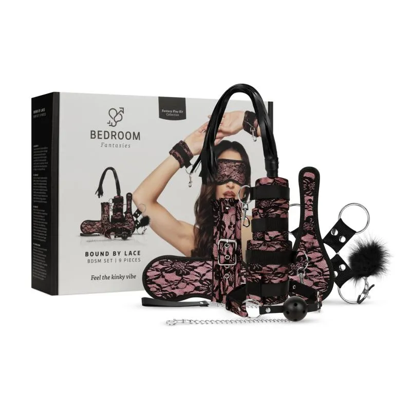 Bedroom Fantasies - Bound by Lace - 8-teiliges SM-Set - Pink Bedroom Fantasies - Bound by Lace - 8-teiliges SM-Set - Pink