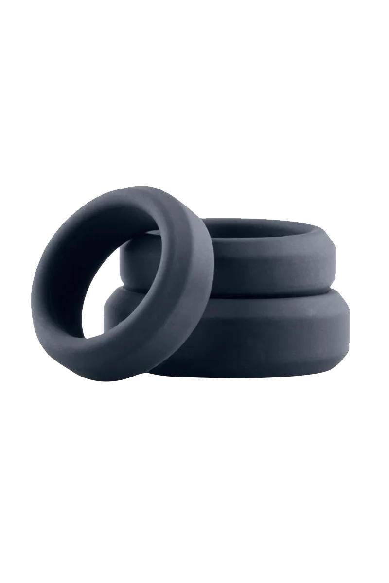 3tlg. breites Penisring-Set - Ø 3,2/3,8/4,5cm 3tlg. breites Penisring-Set - Ø 3,2/3,8/4,5cm