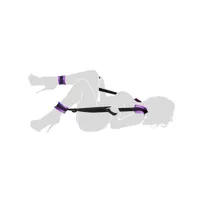 Soft Enhancer Set: Körperfessel mit Fußfesseln, schwarz/lila Soft Enhancer Set: Körperfessel mit Fußfesseln, schwarz/lila