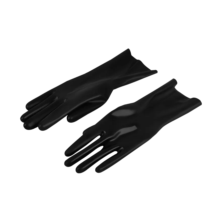 Glänzende Latex-Handschuhe Glänzende Latex-Handschuhe