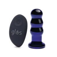 Glas - Rechargeable Remote Controlled Vibrating Beaded Buttplug Glas - Rechargeable Remote Controlled Vibrating Beaded Buttplug