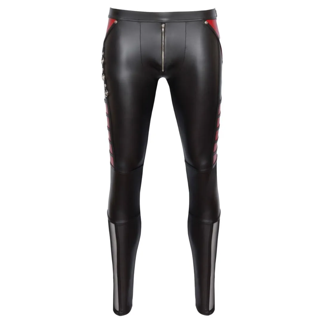 Hose im 2-farbigen Mattlook mit Netzeinsätzen – Bild 4