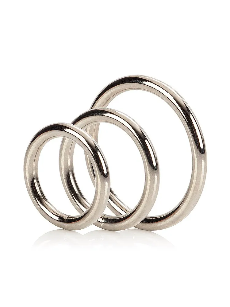 Silver Ring Set: Penisringe-Set, silber Silver Ring Set: Penisringe-Set, silber