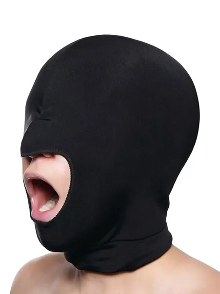 Master Series Blow Hole Open Mouth Spandex Hood: Kopfmaske, schwarz Master Series Blow Hole Open Mouth Spandex Hood: Kopfmaske, schwarz