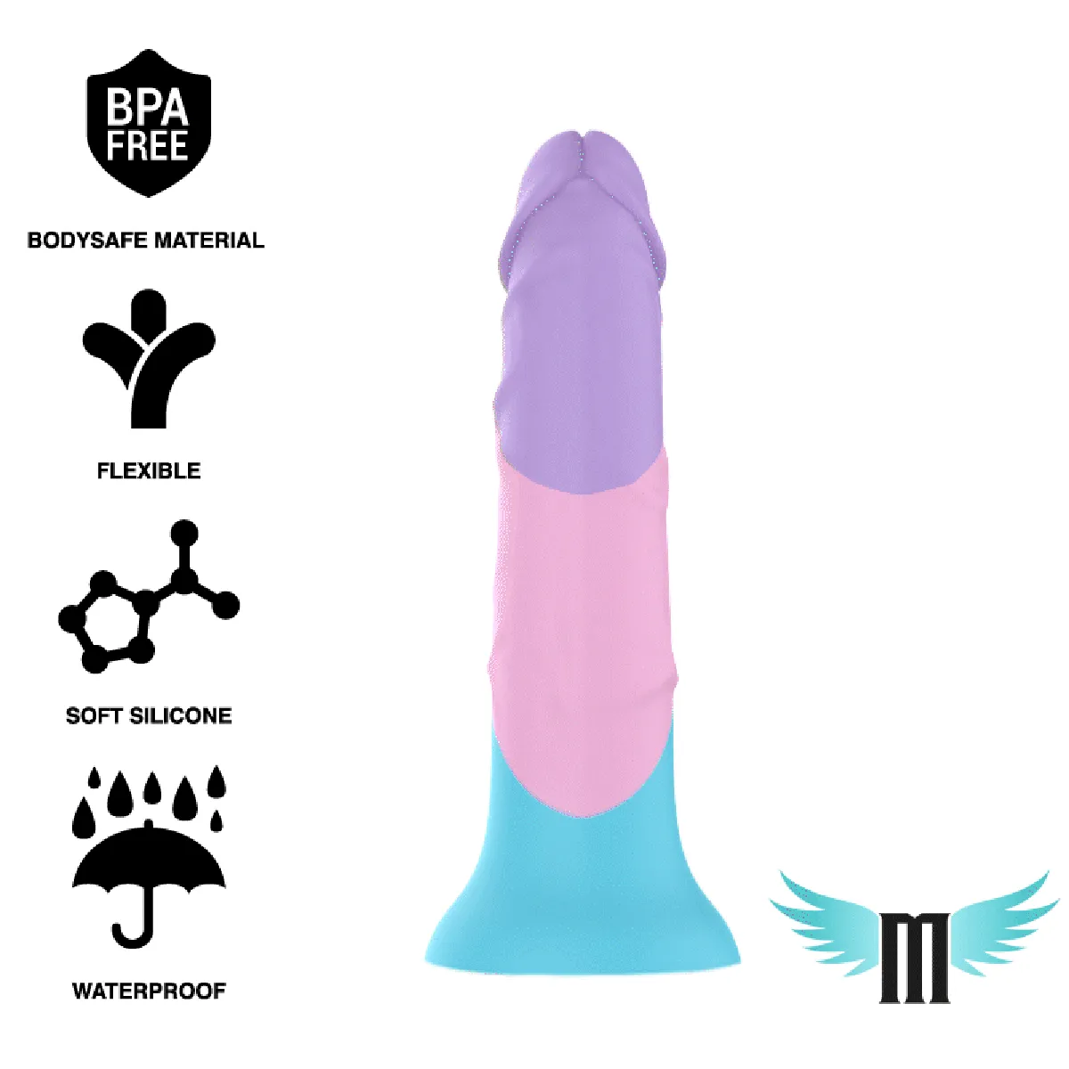 Dildo"Asher Pastel" mit Saugnapf – Bild 3