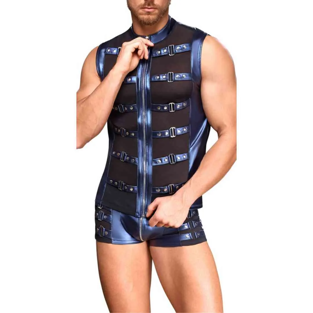 Shirt im Metallic-Mattlook mit Powernet – Bild 4