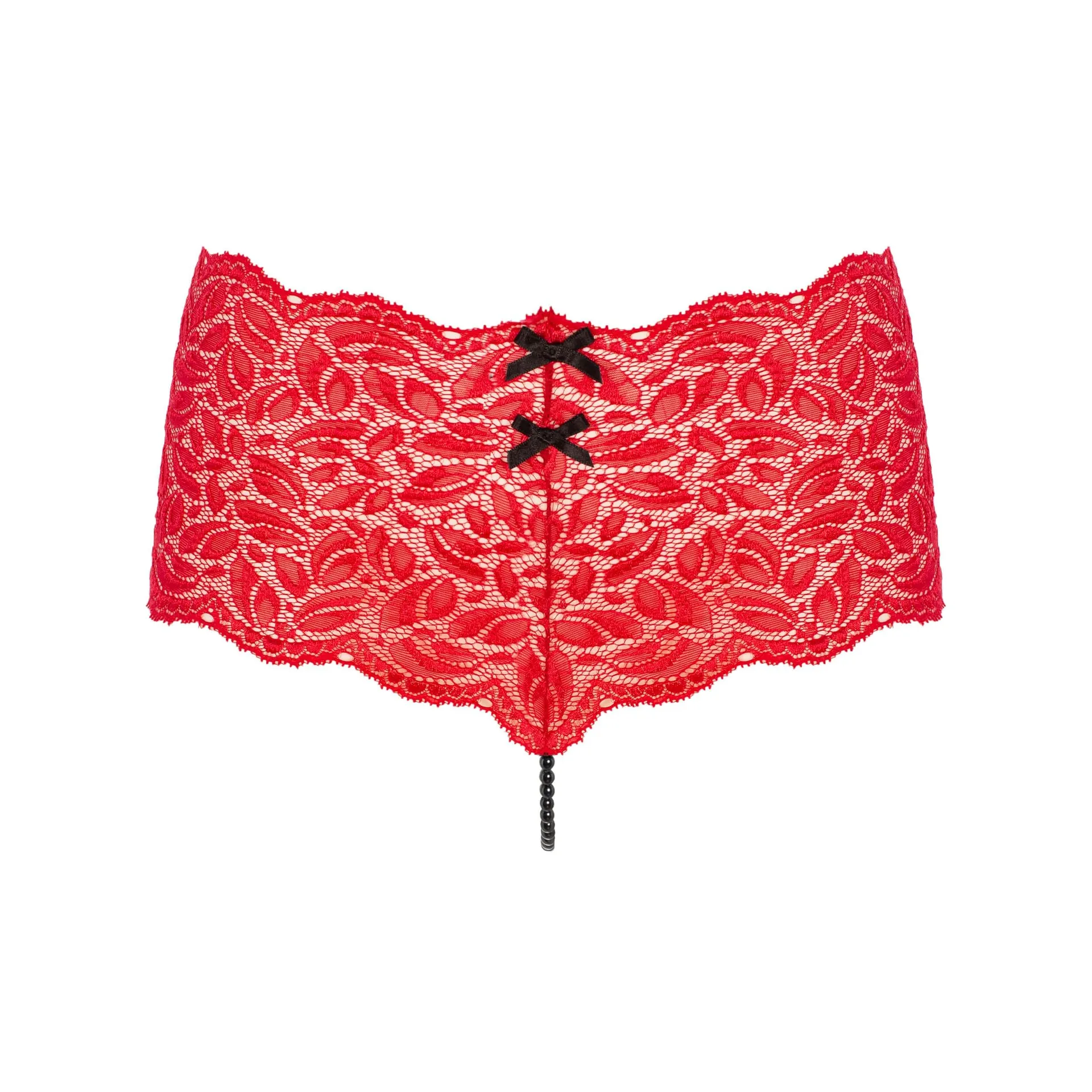 Bracli - Flame Paris Panty Rot - Luxus Perlenstring Dessous Größe Plus – Bild 2