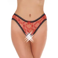 Ouvert-String: Flowers, rot (One Size) Ouvert-String: Flowers, rot (One Size)