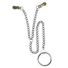 Nippelklemmen mit Penisring und Kette Nippelklemmen mit Penisring und Kette