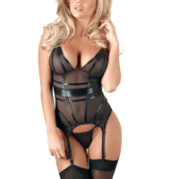 Tüll Wetlook Strapscorsage Tüll Wetlook Strapscorsage