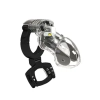 Mystim Pubic Enemy No 3: Elektro-Peniskäfig, transparent/schwarz Mystim Pubic Enemy No 3: Elektro-Peniskäfig, transparent/schwarz