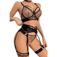 5tlg. Lingerie Set Spitze braun 5tlg. Lingerie Set Spitze braun