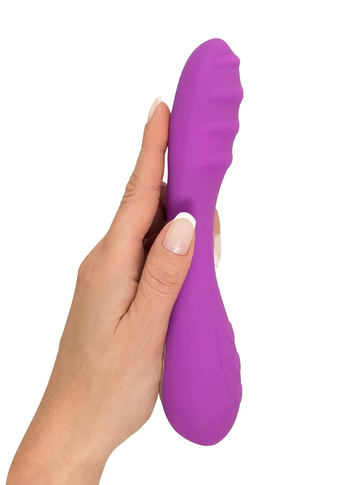 Rechargeable Warming Vibe Rippled: Vibrator, lila Rechargeable Warming Vibe Rippled: Vibrator, lila
