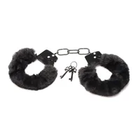 XR Brands - Cuffed In Fur Handschellen - Schwarz XR Brands - Cuffed In Fur Handschellen - Schwarz
