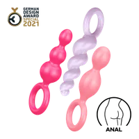 Satisfyer Booty Call aus Silikon, 13,5 - 14 cm, 3 Teile Satisfyer Booty Call aus Silikon, 13,5 - 14 cm, 3 Teile