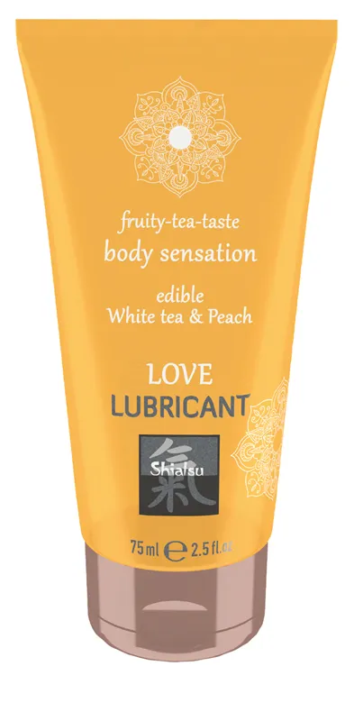 Shiatsu »White tea & Peach Love« Gleitgel mit Geschmack 75ml Shiatsu »White tea & Peach Love« Gleitgel mit Geschmack 75ml