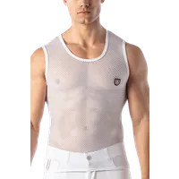 Herren Tanktop Netz in weiß Herren Tanktop Netz in weiß