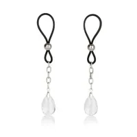 Nipple Jewelry Crystal: Nippelschlaufen, schwarz/transparent Nipple Jewelry Crystal: Nippelschlaufen, schwarz/transparent