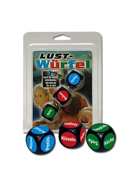 Würfel: Lustwürfel, 3er Set bunt Würfel: Lustwürfel, 3er Set bunt