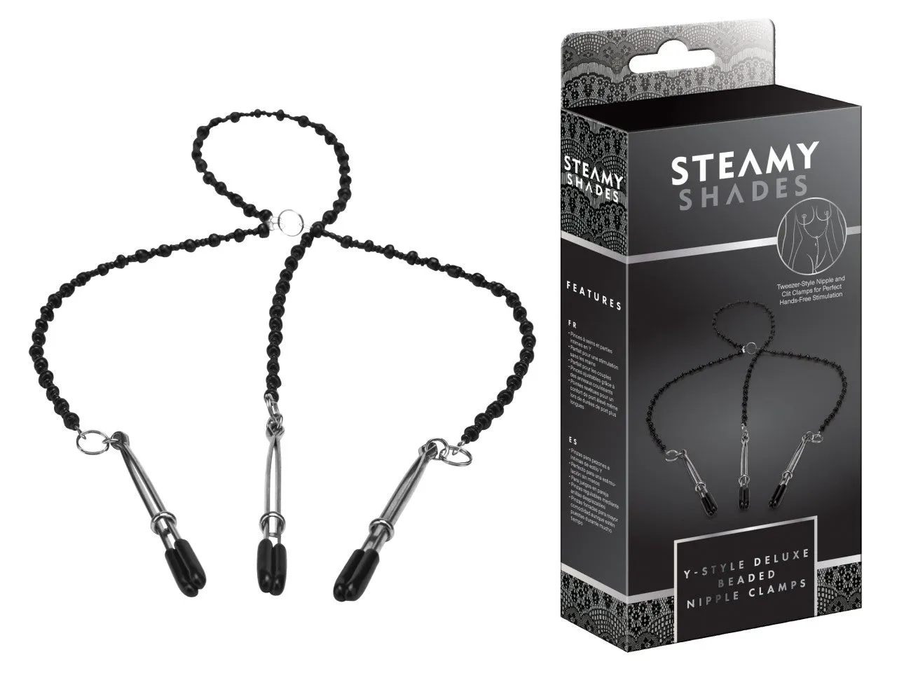 STEAMY SHADES Y-Style Deluxe Beaded Nipple Clamps STEAMY SHADES Y-Style Deluxe Beaded Nipple Clamps