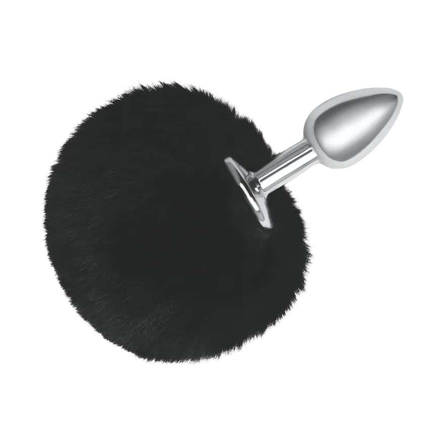 Fluffy Bunny Tail - Metal Butt Plug, 12 cm Fluffy Bunny Tail - Metal Butt Plug, 12 cm