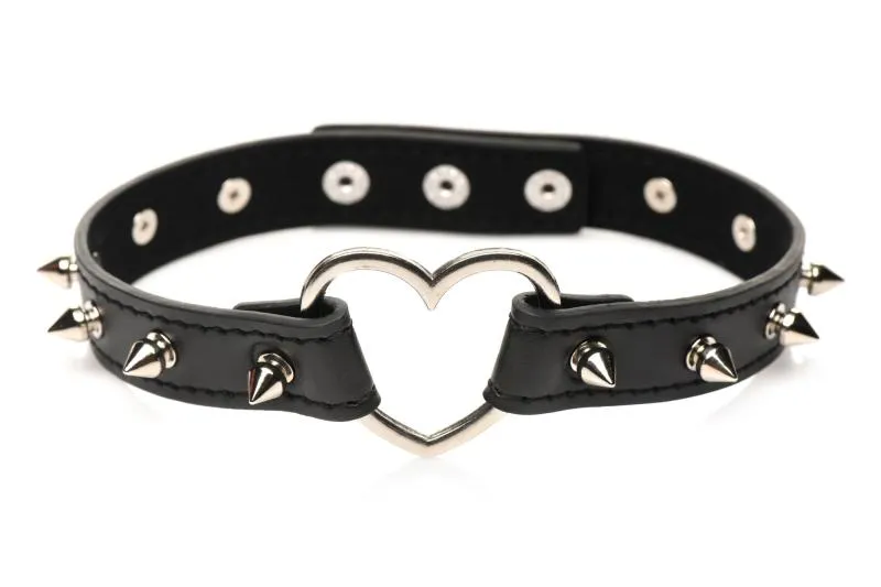 XR Brands - Spiked Heart Choker - Schwarz XR Brands - Spiked Heart Choker - Schwarz