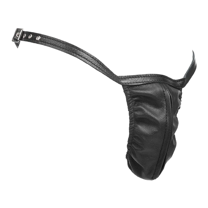 Leder-String mit Reißverschluss Leder-String mit Reißverschluss